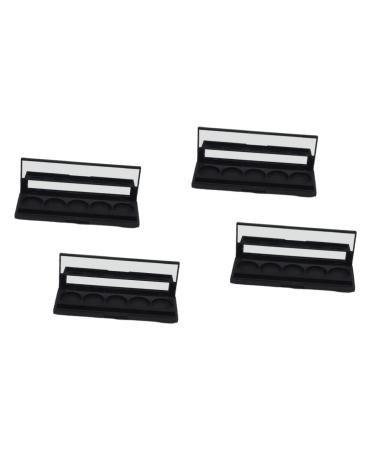 Ipetboom 4 Pcs Eyeshadow Magnetic Palette Travel Makeup Accessories Eye Shadow Box Child Makeup Powder Pack 14.8*5.1cmx2pcs Blackx2pcs