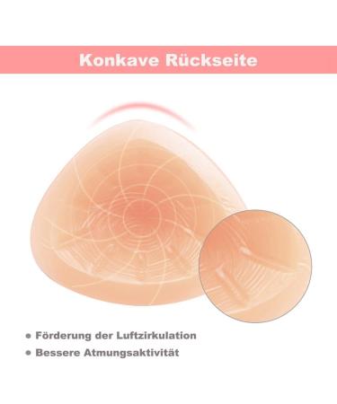 Festina Triangle Silicone Breast Forms - Mastectomy Enhancer Crossdresser & Transgender Bh Pad - DD Cup (1200g/Couple) - Buy Online on GoSupps.com