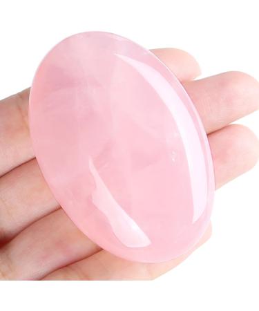Buy MAIBAOTA 2.4" Rose Quartz Polished Palm Stone - Natural Healing Crystal for Anxiety Relief & Meditation - 1 Pc - Buy Online on GoSupps.com