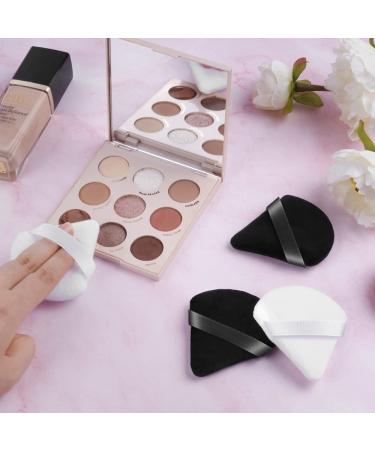 Auauy Triangle Makeup Powder Puffs - 8 PCs Washable & Reusable Face Sponges for Loose Powder & Foundation - Black & White Makeup Tools - Buy Online on GoSupps.com
