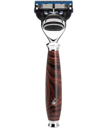 M hle 3-Part Shaving Set | Silberspitz Badger Brush & 5-Blade Razor | Chrome-Plated Metal Stand | eBonit Handle | Ideal for Gillette Foot - Buy Online on GoSupps.com