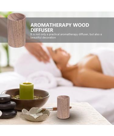 Brown Walnut Small Wood Essential Oil Diffuser - Aromatherapy for Home Office & Car | Shop Eco-Friendly Interior Accessories - Buy Online on GoSupps.com