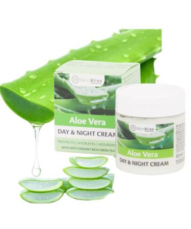 SkinBliss Natural Aloe Vera Face Cream: Day and Night AloeVera Cream Effective Hydration & Cell Renewal Cream 110 ml