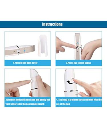 Electric Nail Clipper Safe Trimmer Cutter Fingernails Clipper Nail Cutter Rechargeable Battery 12+ Years-Brown - Buy Online on GoSupps.com