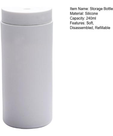 GYORI 240ml Refillable Silicone Lotion Bottle with Disassembled Design for Easy Cleaning and Multipurpose Use White - Buy Online on GoSupps.com