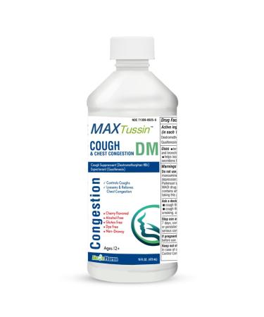 OneLAX MaxTussin Dextromethorphan HCL and Guaifenesin Liquid 16 oz Cough and Chest Congestion suppressant Syrup
