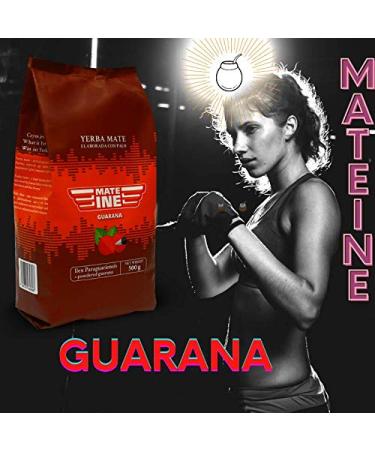 Mateine Yerba Mate Tea with Guarana - 500g | Premium Neutral Flavor | International Shipping Available - Buy Online on GoSupps.com