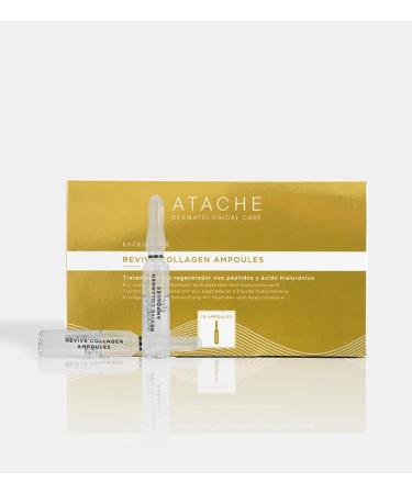 Atache Excellence Revive Collagen Ampoules Bio Regenerative Treatment With Peptides and Hyaluronic Acid 10 Ampoules