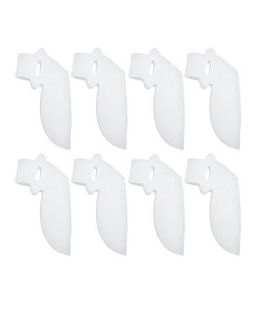 4 Pairs of Toe Separator Silicone Hammer Toe Corrector Household Bunion Corrector White
