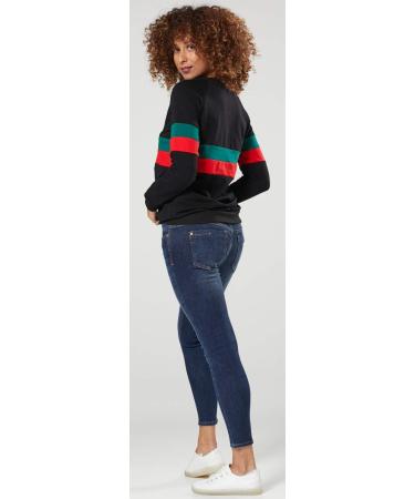 Zeta Ville Maternity Nursing Zipped Sweatshirt - Black Striped Jumper - Buy Online on GoSupps.com