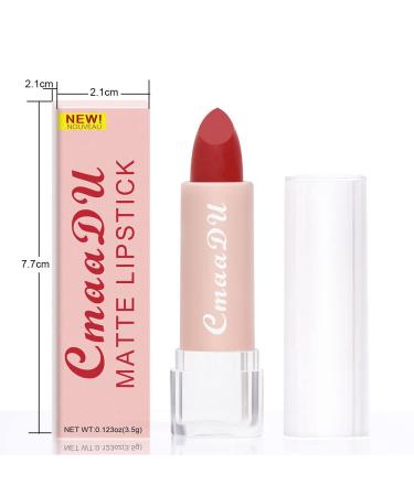 5Pcs Dark Orange Red Pink Mauve Matte Lipstick Set - Long Lasting Smudge Proof Lipstick Kit for Women - Buy Online on GoSupps.com