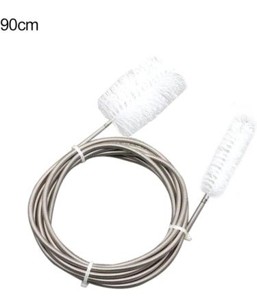 Pipe Cleaning Brush Nylon Cleaner Double Ended Flexible Cleaning Tool Stainless Steel Straw Nylon Cleaning Brushes for Fridge Pipes Pettis White 90cm - Buy Online on GoSupps.com