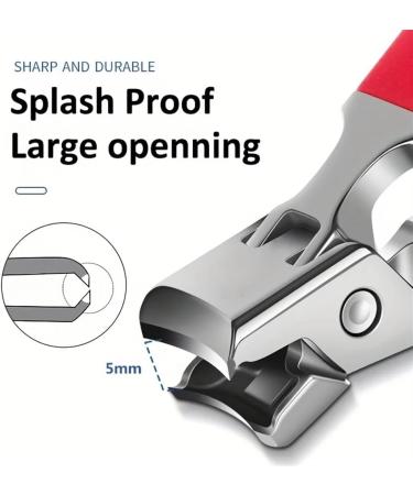 Professional Nail Cutter Stainless Steel Nail Clippers Toenail Fingernail Manicure Trimmer Toenail Clippers for Thick Nails (Color : Black-L) - Buy Online on GoSupps.com