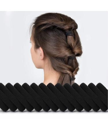 Black Elastic Anti-Breakage Hair Ties with Organizer - Gentle Ponytail Holders for Men, Women, Girls, and Kids - Ideal for Thin, Thick, and Curly Hair - No Pull, No Damage - Buy Online on GoSupps.com