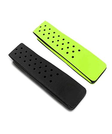 shanpu 2pcs Adjustable and Breathable Replacement Wristband Soft Band for Heart Rate Monitor - (Black + Green)