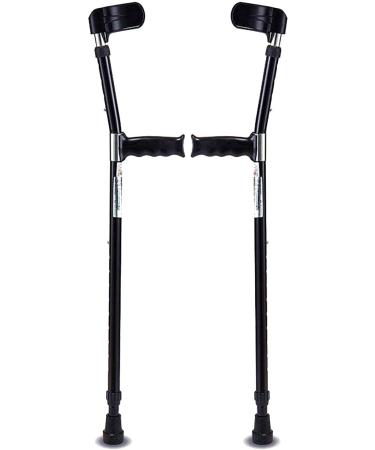 Forearm Crutches Adjustable Adult Forearm Crutches Shock Absorbing Walking Stick Elbow Flexible Underarm Crutch Lightweight 12 Rows Adjustable with Comfortable Grip Lightweight Arm Crutch Journey