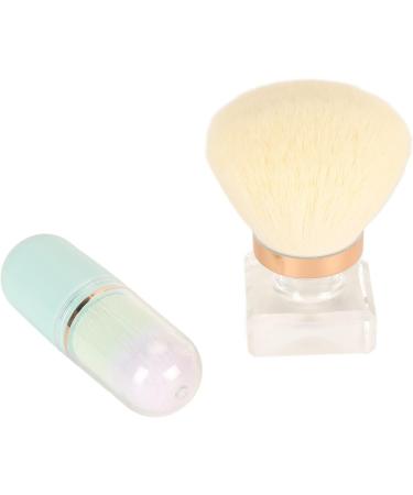 Small Blue Capsule Makeup Brush Thickened Die Casting White Hair Round Fake Base Cosmetic Brush - Buy Online on GoSupps.com