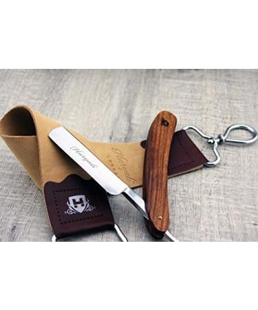 Classic Men s Shaving Set | Straight Razor Brush Scissors & Leather Strop in Wooden Box | International Shipping Available - Buy Online on GoSupps.com