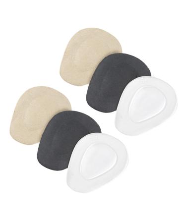 FRCOLOR 3 Pairs High Heel Shoe Pad Roll on Tint Gel Forefoot Pad Half Insoles Shoe Inserts Clear Heels Foot Toe Cushion Forefoot Pads Forefoot Gel Pad Gel Insole Fudge