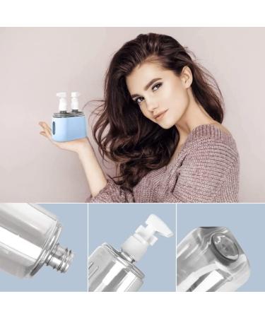 Mini Shampoo Dispenser Set | Portable Travel Bottles for Toiletries (3 in 1 Blue) - Ideal for Travel & Organization - Buy Online on GoSupps.com