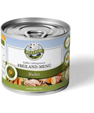 Bellfor Freiland-Men is a grain-free wet food for dogs based on chicken weighing 6 x 200 g without grains or added sugar. - Buy Online on GoSupps.com