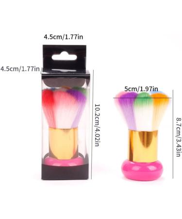 Nail Art Dust Brush Colorful Nail Powder Remover Cleaner Makeup Foundation Brush for Nail Acrylic Uv Gel nail art dust brush - Buy Online on GoSupps.com