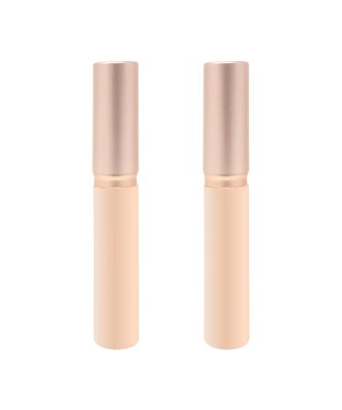 yueton 2Pack Rose Gold Silicone Lip Brush Mini Round Head Makeup Brush Silicone Lip Applicator with Dust Cap for Lipstick Gloss Lip Tint Lip