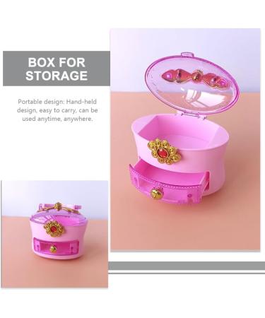Uonlytech Hair Accessories Organizer Plastic Hair Ties Box with Handle Portable Little Girl Jewelry Crafts Container for Hair Pins Bows Barrette - Buy Online on GoSupps.com