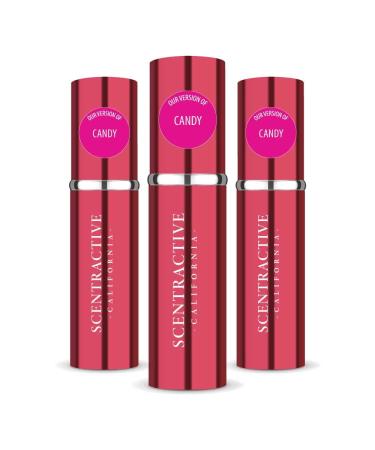 CA Perfume Impression of Candy For Women Replica Version Fragrance Dupes Concentrated Long Lasting Eau de Parfum Spray Refillable Atomizer Bottle 0.17 Fl Oz/5ml-X3 PRD CANDY IMPRESSION 0.51 Fl Oz (Pack of 1)