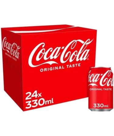Coca-Cola Original Taste | Sparkling Soft Drink | Great Coke Taste | 330ml Cans | (Pack of 24) - Buy Online on GoSupps.com