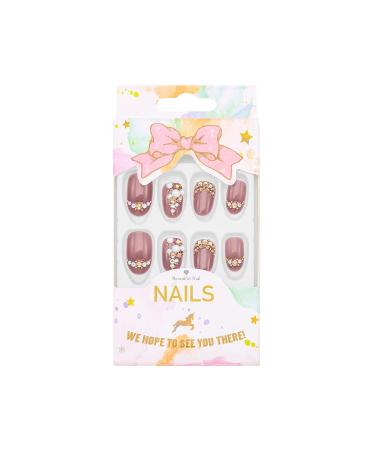 Sethexy Pink Sparkle Oval False Nails - 24 Shiny Acrylic Press-On Nail Tips for Women & Girls - Buy Online on GoSupps.com