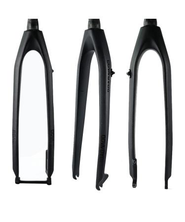 ROADNADO Mountain Bike Rigid Forks Carbon Fork 28.6mm 26/27.5/29 in MTB Carbon Forks 1-1/8" Lightweight Front Fork 3k BicycleThreadless Straight/Tapered Tube Matte Black Tapered Tube 29 inch