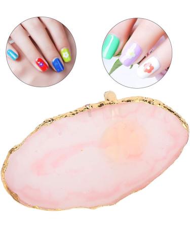 For Resin Mini Nail Art Gel Polish Color Mixing Plate Tips Display Holder Manicure Tools Pink - Buy Online on GoSupps.com