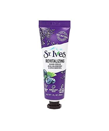 St Ives Hand Cream 30ml Revitalising Acai Blueberry & Chai Seed Oil