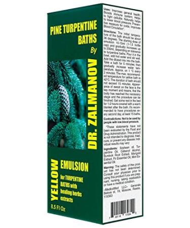 Zalmanovs Turpentine Bath Emulsion - (Yellow) 250ml/8.5 Fl Oz