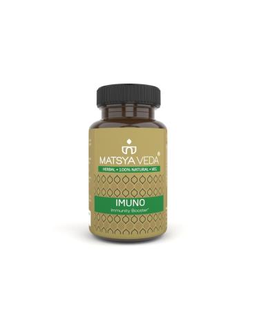 IMUNO | Advanced Immunity Booster with Herbal Blend of 15+ Ingredients (Amla Ashwagandha Tulsi) | 30 Capsules