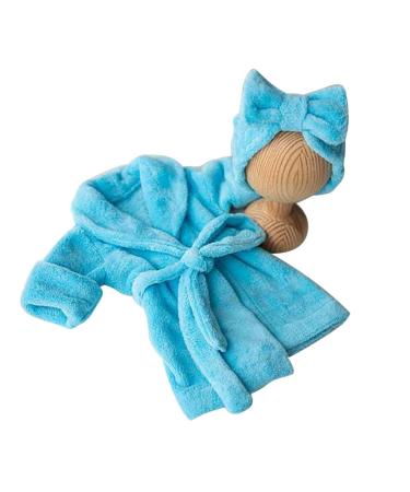 Newborn Photography Requisite Bathletel Towel Set Baby Bathrobe For Photo Hoot Costume Outfit Revisites For Infants Boy Girls Baby Photo Shooting Accessories Baby Bathroom Dark Blue