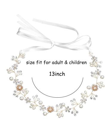 PRDGIRL Wedding Hair Accessories for Kids - Princess Headpiece White Flower Headband with Pearl Hair Dress for Flower Girls - Cute Bridal Wedding Hair Band - 1 Count - Buy Online on GoSupps.com