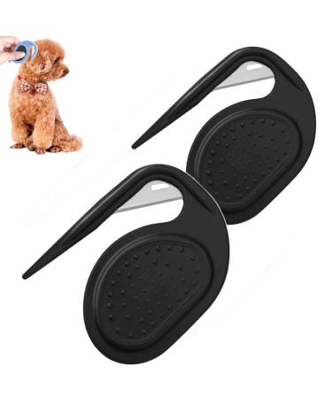 PET Knotting Comb Professional Denfilzer with steel blade de -filtering knife cat splitter fur -tubular debris deer for dogs - perfect for removing matters (black)