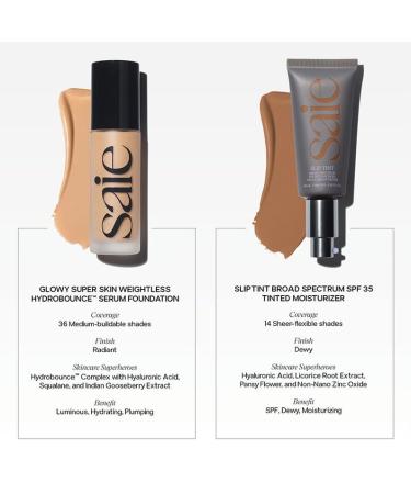 Saie Slip Tint SPF 35 Tinted Moisturizer - Light Coverage & Hydrating Sunscreen | Shade 07 Medium to Tan - Buy Online Now - Buy Online on GoSupps.com
