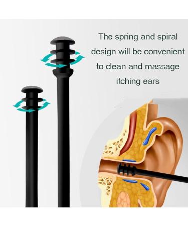 6pcs/set Stainless Steel LED Ear Wax Pickers - Black Earpick Wax Remover Curette Spoon Cleaner Tool - Buy Online on GoSupps.com