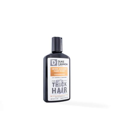 Duke Cannon News Anchor Cedar Hair Wash 10 oz - Thick 2-in-1 Formula - Buy Online on GoSupps.com