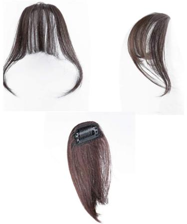 Natural Synthetic Hair Flat Bangs/Fringe Mini Hair Bangs Fashion one Clip-in Hair Extension(Dark Brown) - Buy Online on GoSupps.com