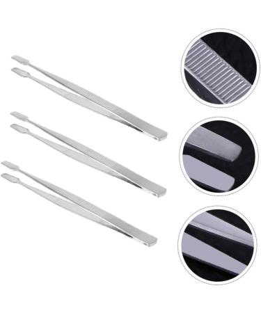 Villful 3-Piece Stainless Steel Tweezers Set for Eyelash Extensions Stamps and Coin Collecting - Precision Tools for Beauty and Philately - Buy Online on GoSupps.com
