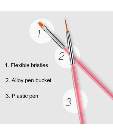 15-Piece Nail Brush Set for Gel Acrylic & Nail Art - Pink Nail Design Accessories - Buy Online on GoSupps.com