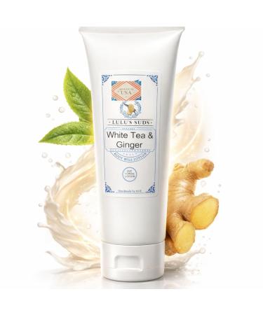 Lu Lu's Suds Handmade All Natural Goat Milk Moisturizing Body Lotion (4oz White Tea & Ginger)