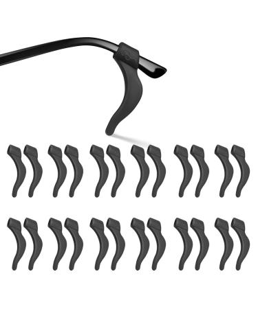 12 pairs of silicone anti -slip glasses holder glasses anti -slip glasses ear pads anti -slip holder anti -slip covers for glasses brackets Reading glasses accessories (black)