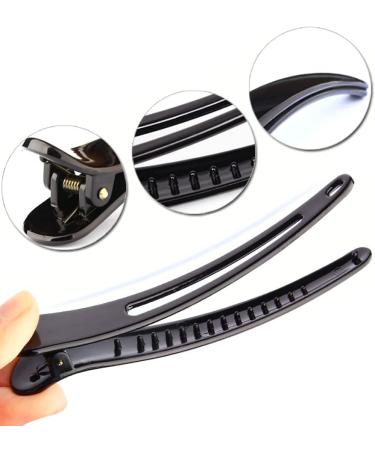 6 Pcs Hair Sectioning Clips Plastic Hairdresser Clips Hair Hairdressing Styling Clips for Styling of All Hair Types Black 6 Count (Pack of 1) - Buy Online on GoSupps.com