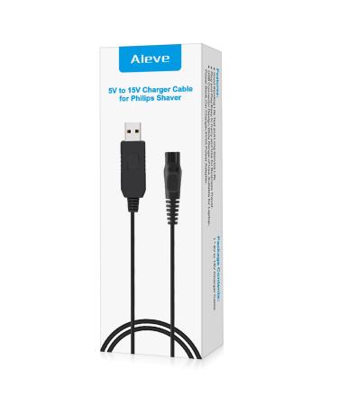 AIEVE Charger for Philips Shaver 15V USB Charging Cable Power Cord for Philips Norelco HQ8505 Series 3000 5000 7000 QP6520 QP6510 Aquatouch Precision Bodygroom Arcitec Shaver Beard Trimmer