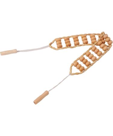 Wood Back Massage Device | Handheld Roller Therapy Tool for Neck Leg Waist & Shoulders - Natural Detox & Tiredness Relief - Buy Online on GoSupps.com